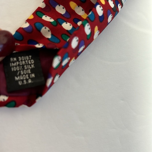Save The Children Ice Time Hockey Necktie Imported Silk Made In USA NWT 1994 - Picture 7 of 8